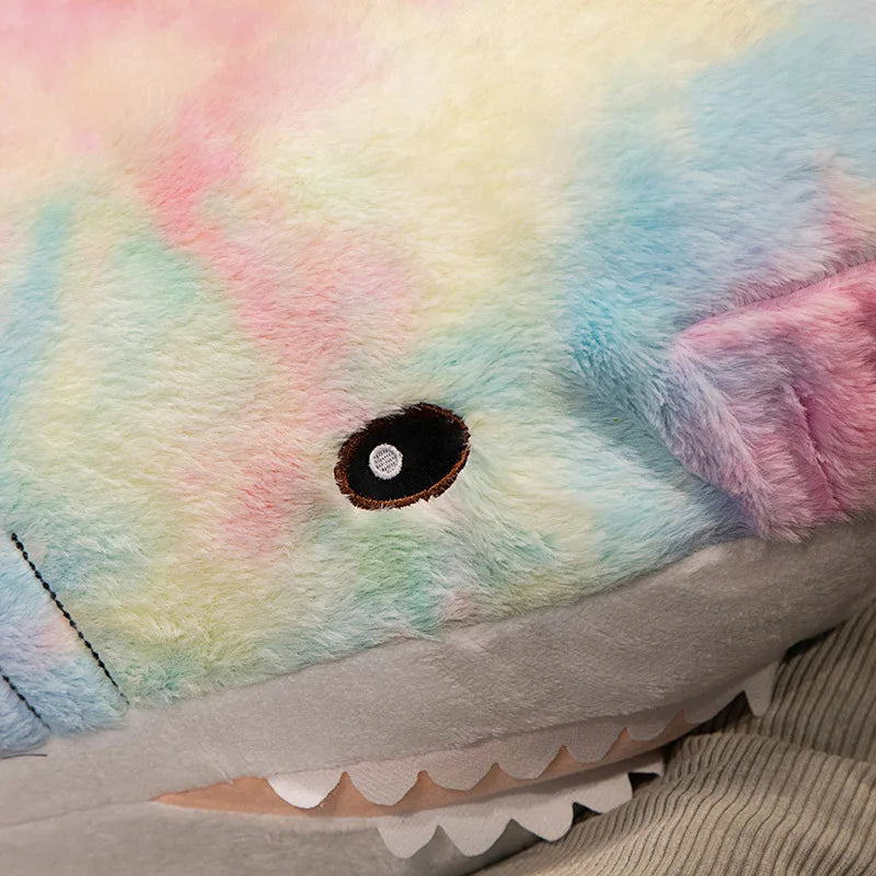 Giant Cute Colorful Shark Plush Toy | Soft Animal Pillow Cushion