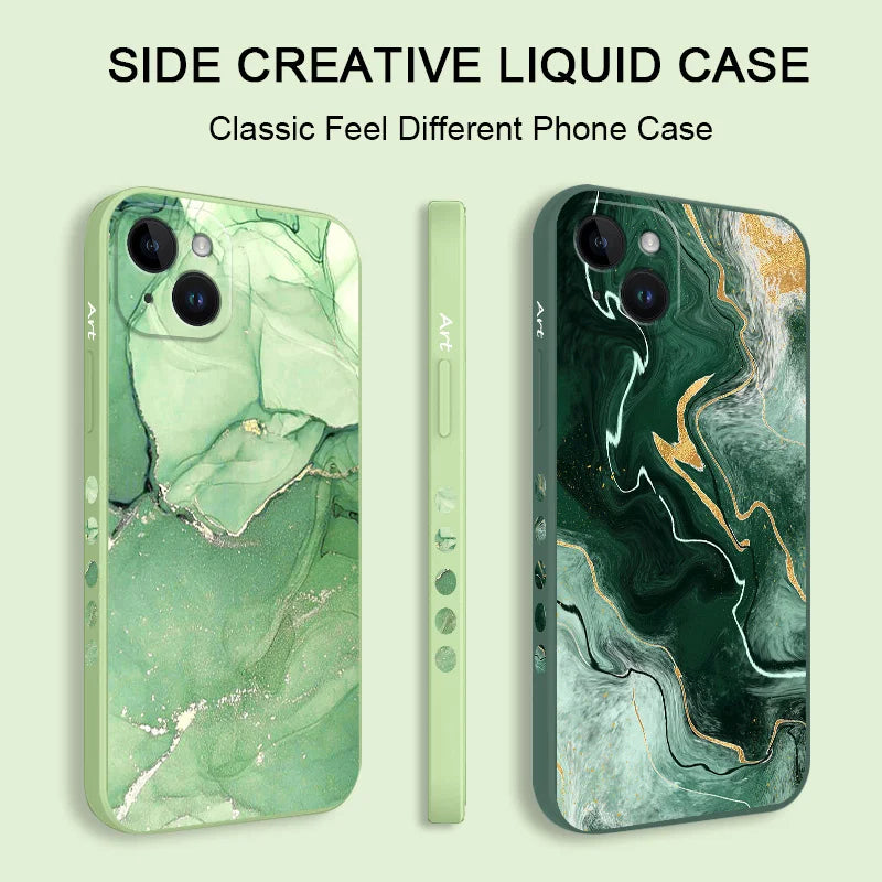 Marble Texture Phone Case For iPhone 16 16E 15 14 13 12 11 X XR XS SE2 SE2020 8 7 6 6S Plus Pro Max Mini Silicone Cover