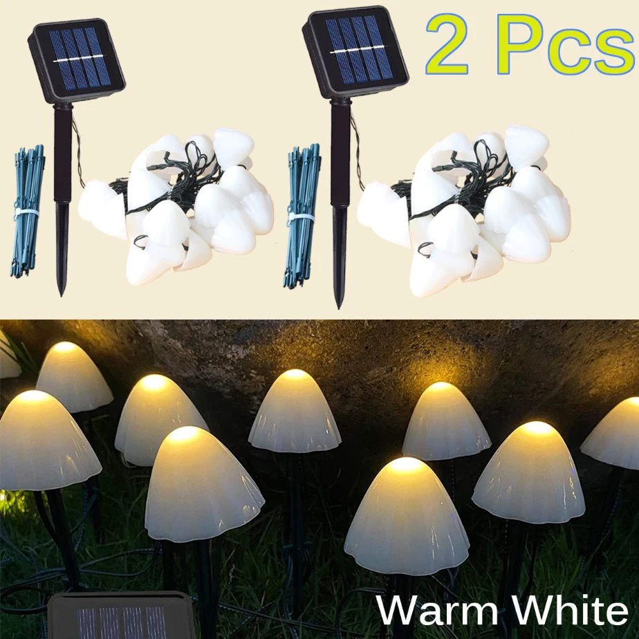 LED Solar Garden Fairy Lights | Outdoor Decorative Mushroom Lights
