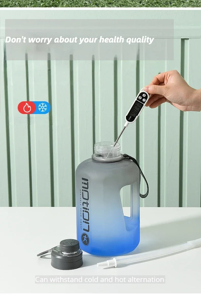 2 Liter Sports Water Bottle with Straw | Large Capacity & Portable