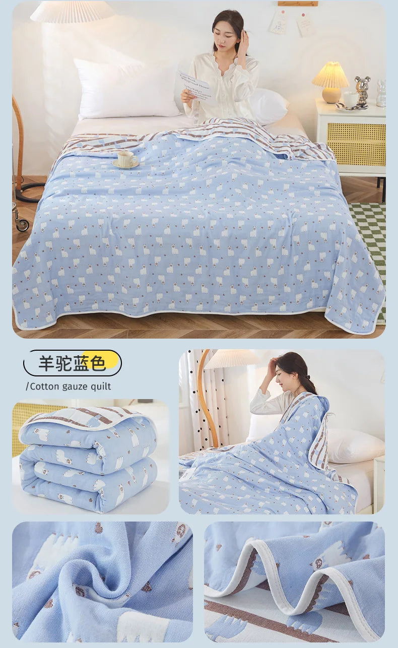 Breathable Summer Quilt | Multi-functional Cotton Towel Blanket