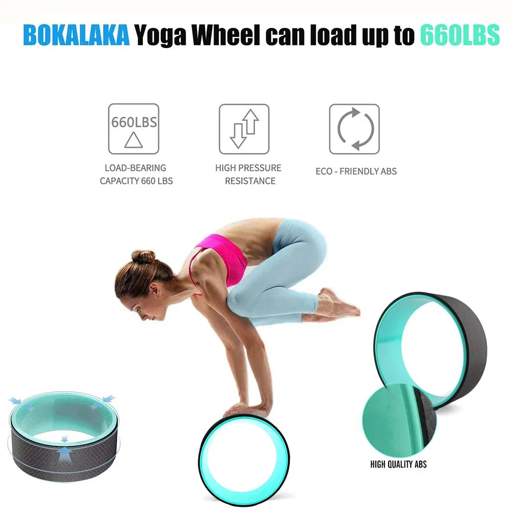 Non-Slip Yoga Spine Roller Wheel for Back Pain Relief & Flexibility