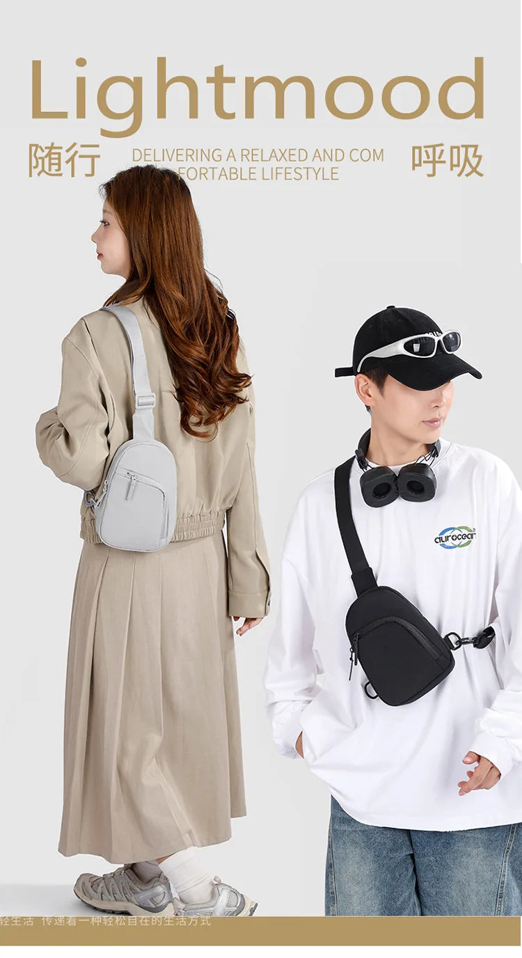 Waterproof PU Leather Sling Bag | Versatile Unisex Chest Bag