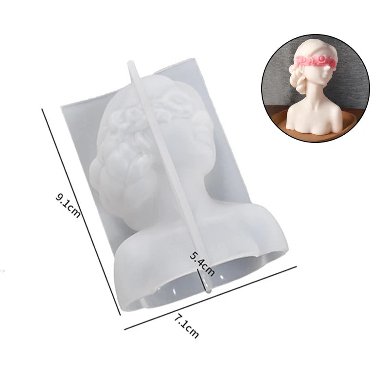 3D Female Portrait Candle Silicone Mold | Perfect for Home Decor