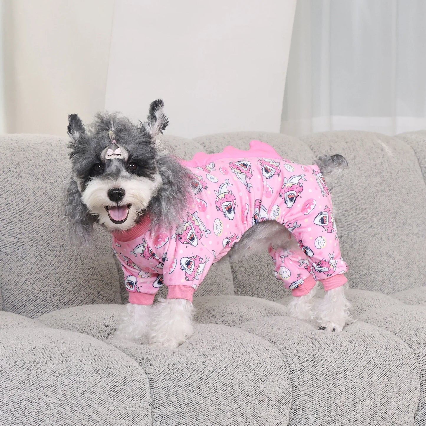 Cute Dinosaur Costume Dog Pajamas | Soft Warm Pet Sleepwear