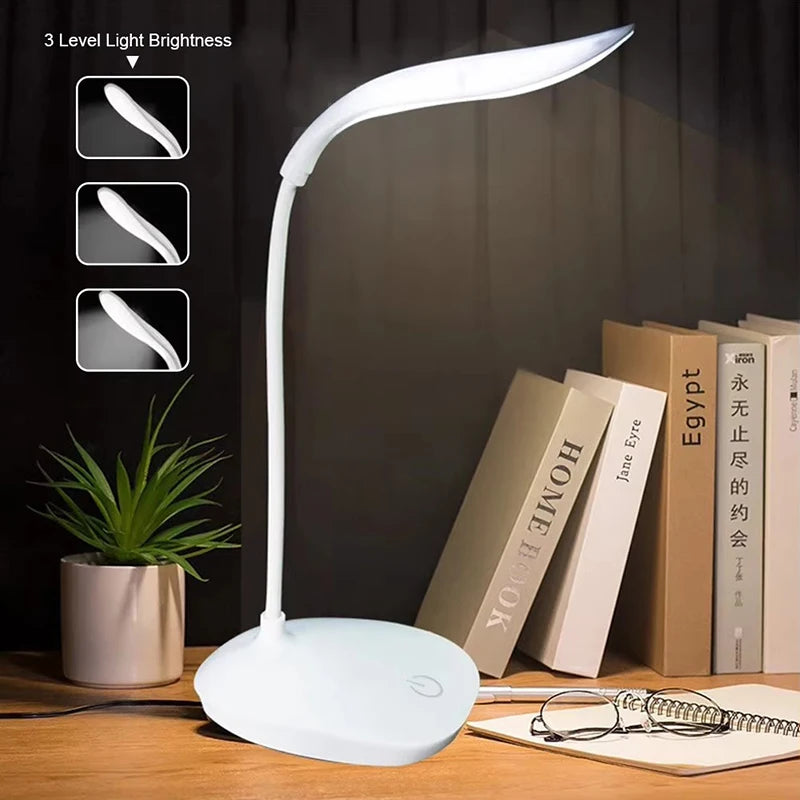 Lámpara de mesa LED recargable por USB | Luz nocturna regulable que cuida la vista