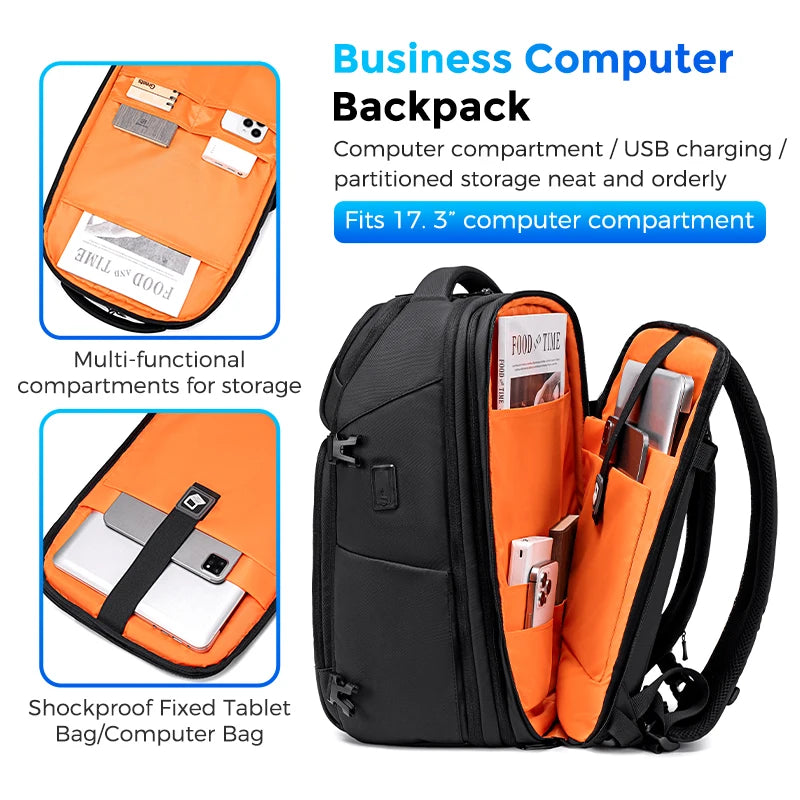 Mochila multicapa para hombre | Versátil para viajes y negocios