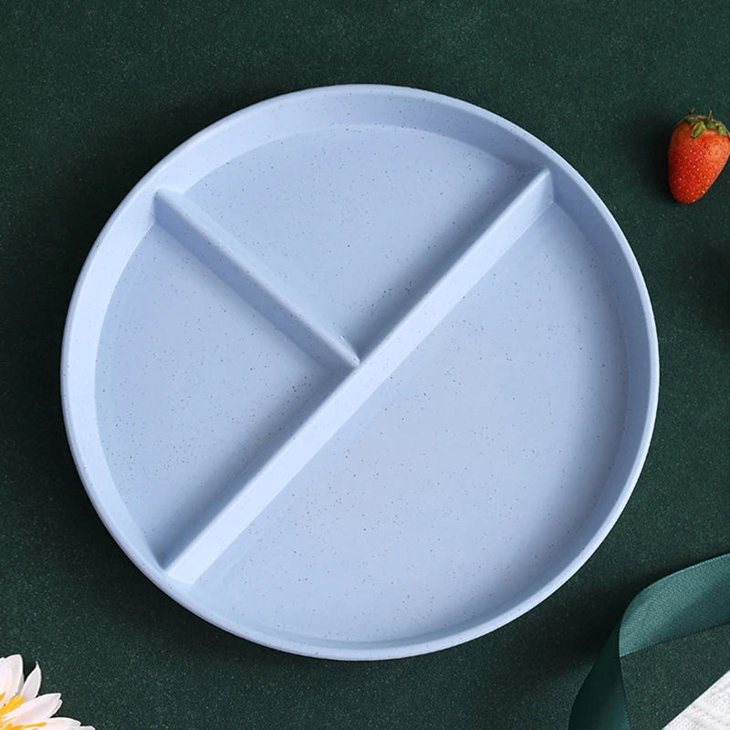 Round Square Reusable Dinner Plate | Portion Control for Adults