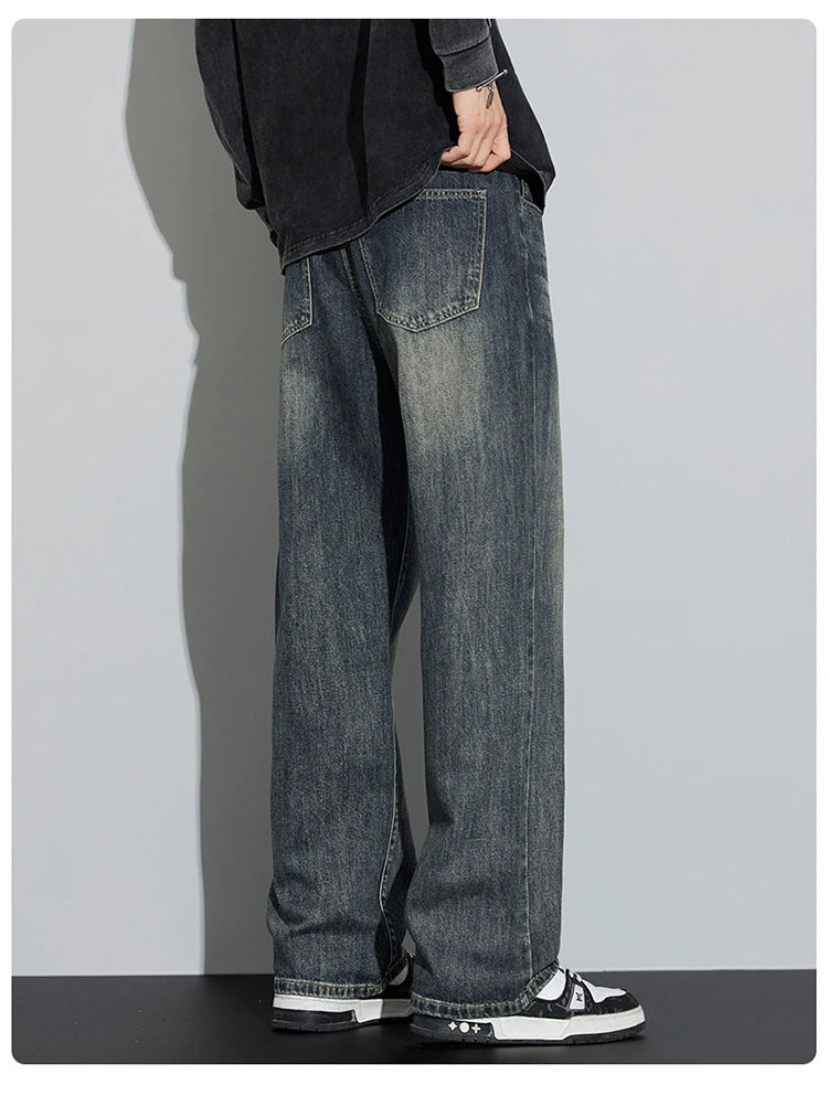 Baggy Men's Wide Leg Jeans | Retro Loose Fit Streetwear Style