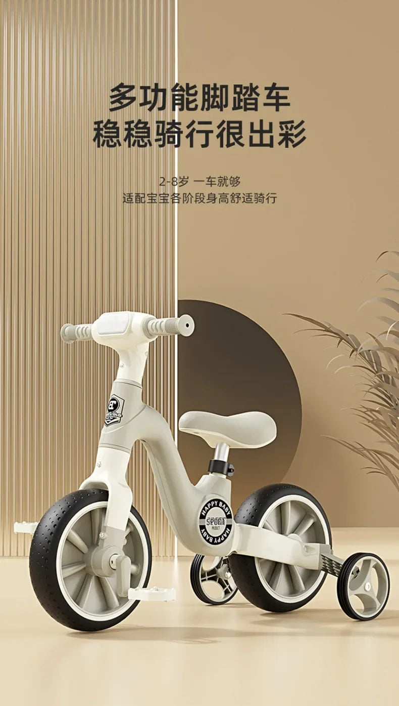 2-in-1 Children's Balance Bike with Music & Lighting | Fun Baby Walker
