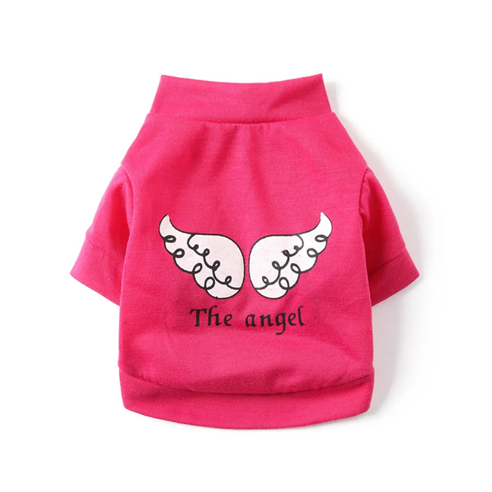 Angel Pattern Puppy Dog T-shirt | Cute Summer Pet Vest for Dogs