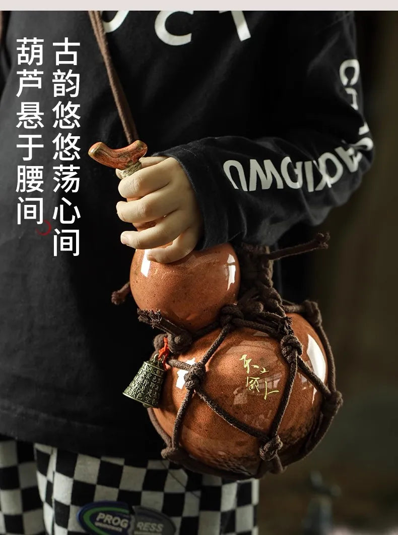 Portable Ancient Style Wine Gourd Set | Eco-Friendly Wine Tool