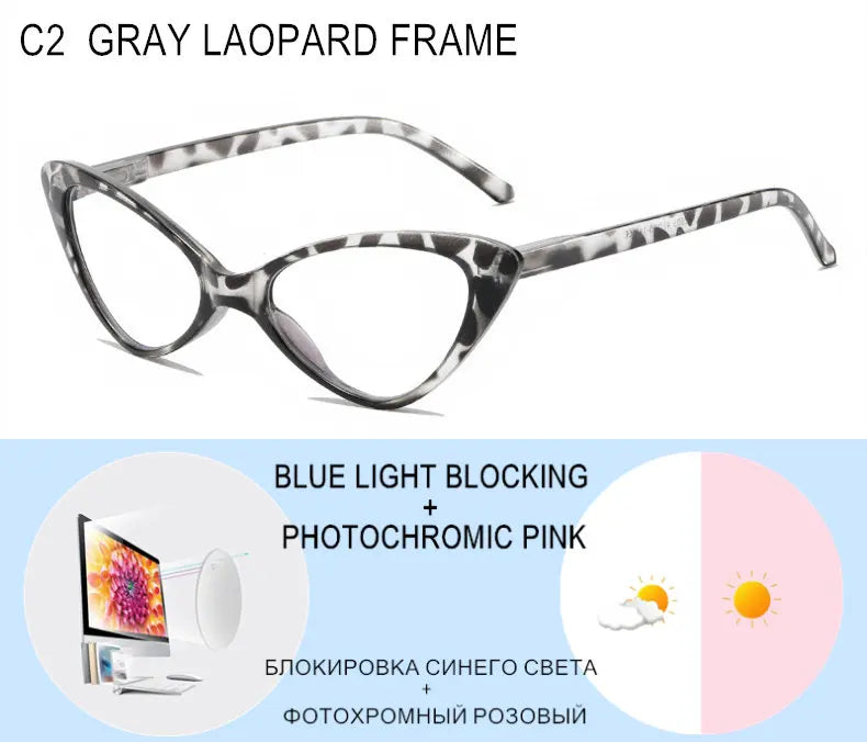 Custom Myopia Glasses with Blue Light Blocking & Photochromic Lenses