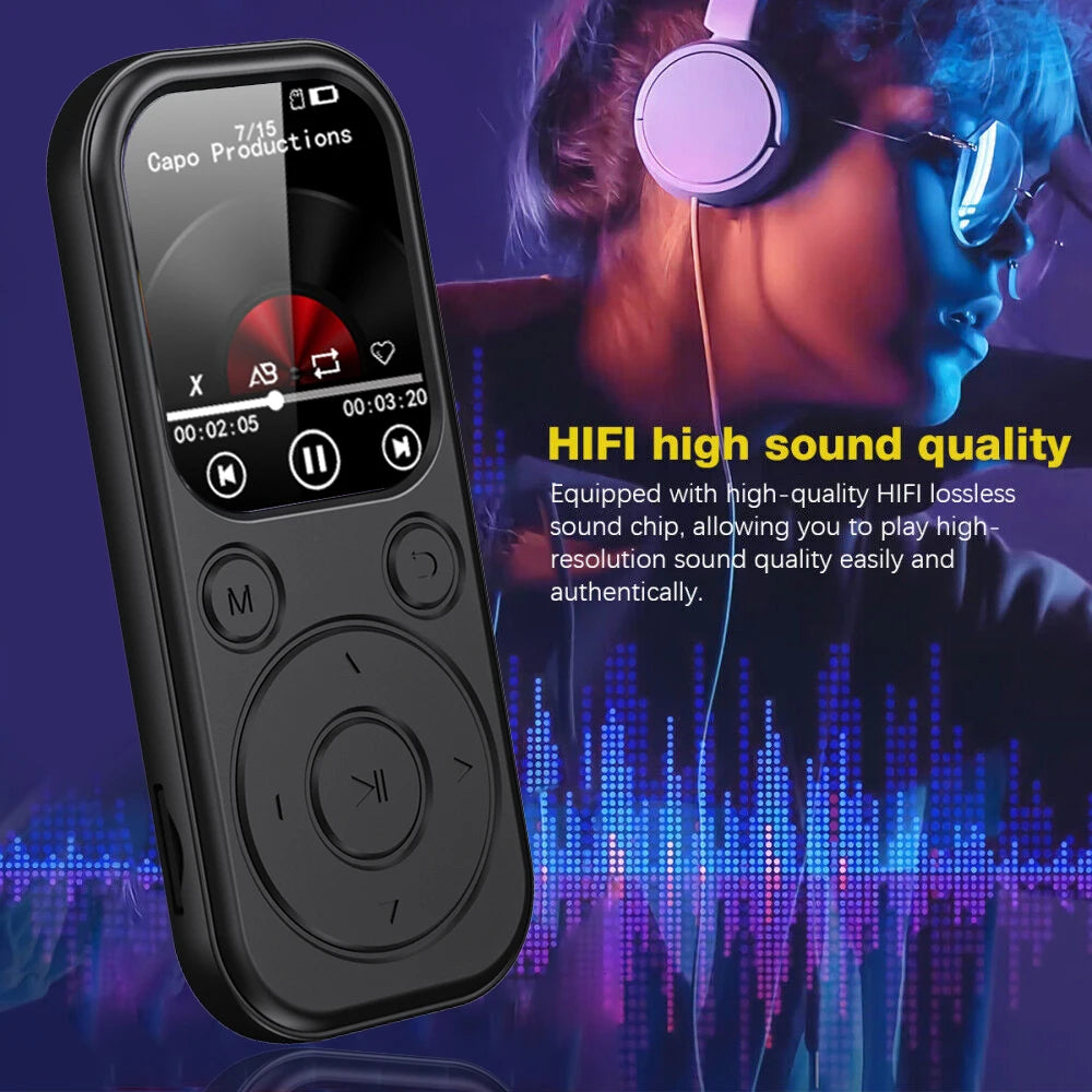 Compact MP3 MP4 Music Player | Bluetooth, Alarm Clock & E-Book