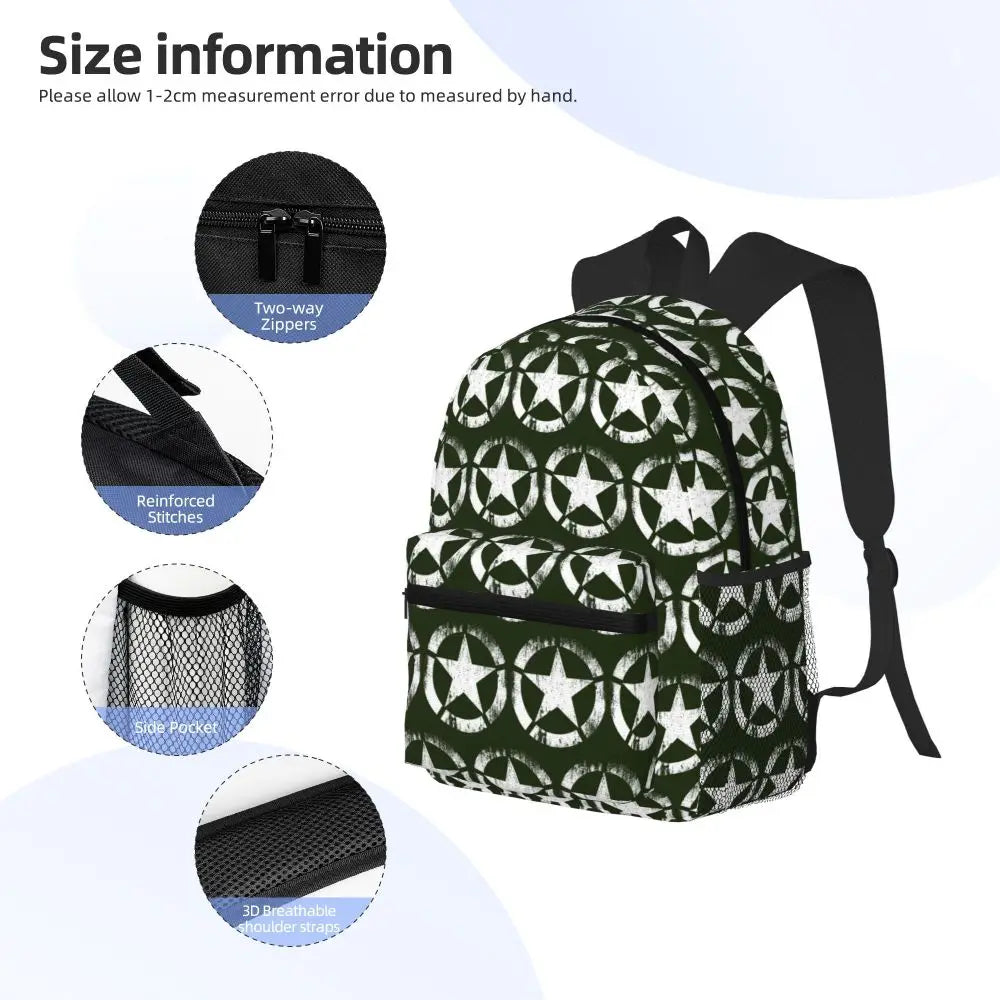 Versatile Military Style Student Backpack for School & Travel