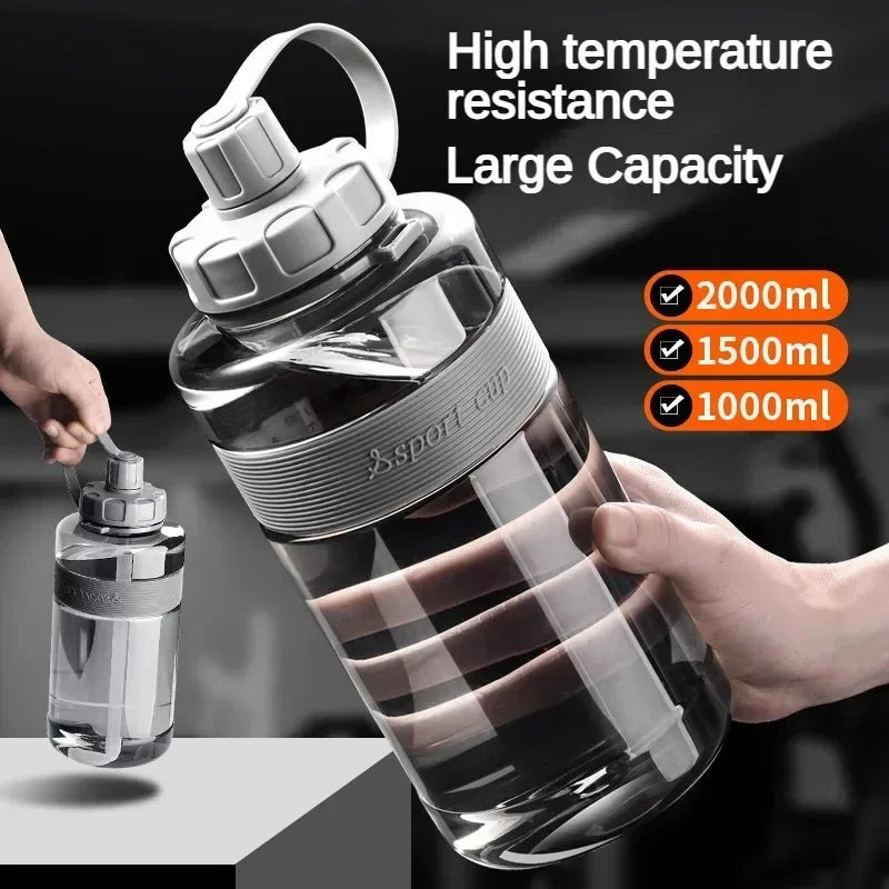 Large Capacity Water Bottle with Straw | BPA Free Fitness Hydration