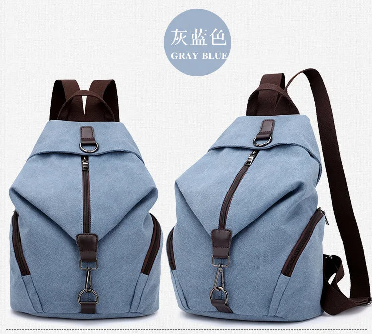 Stylish Vintage Canvas Women Backpack | Fashionable Casual Bag