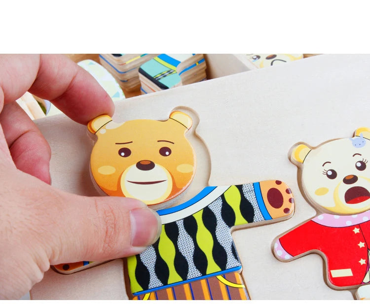 Educational Wooden Jigsaw Puzzle for Kids | Montessori Style Fun