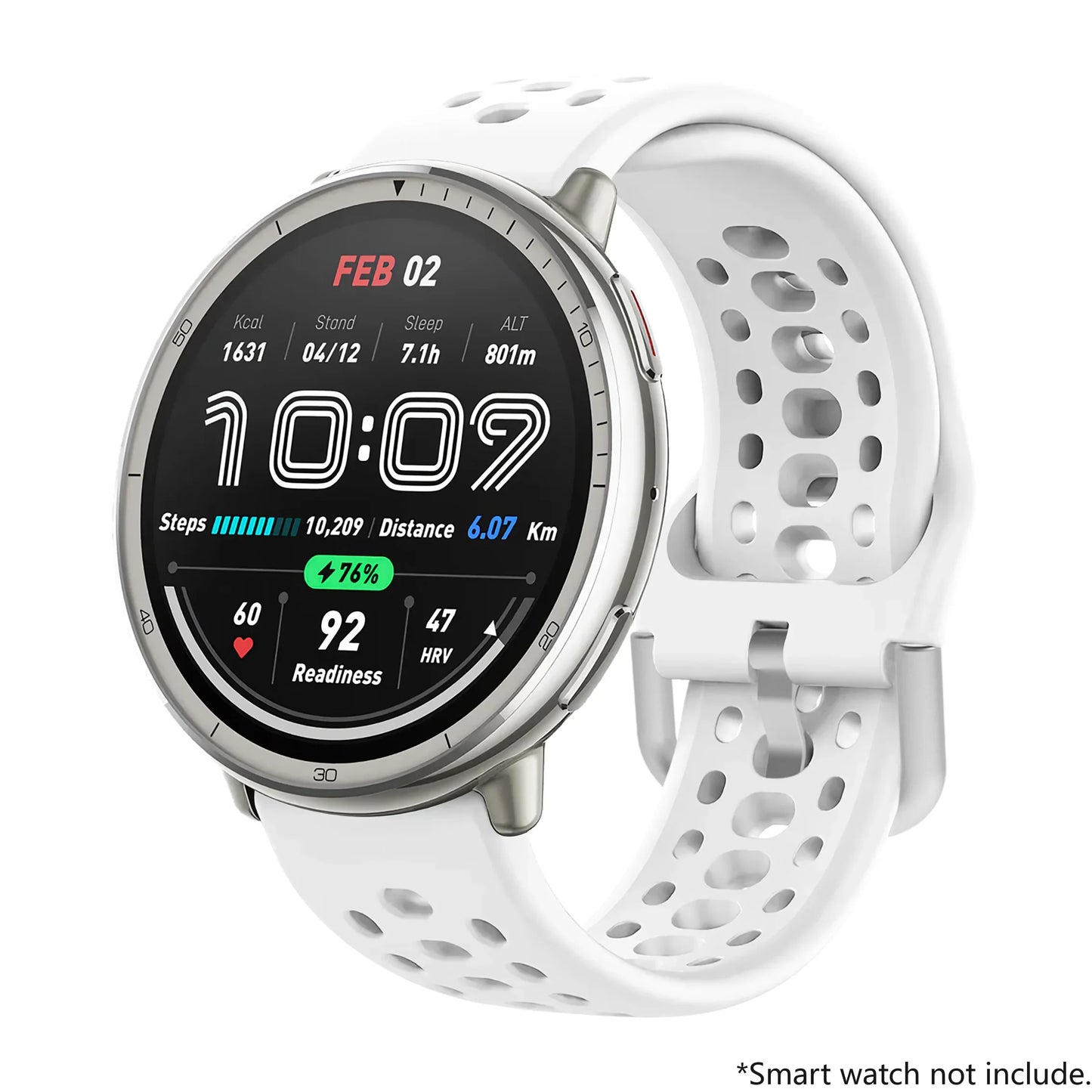 20mm Silicone Sport Watch Strap | Breathable Replacement Band