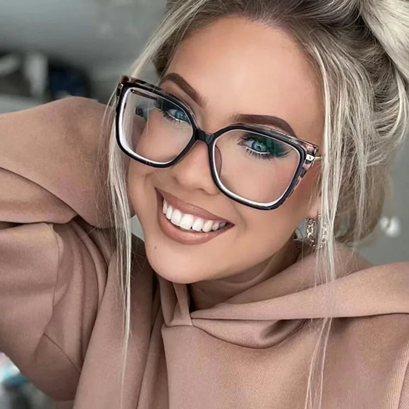 Stylish Retro Square Glasses Frame | Anti-Blue Light Protection