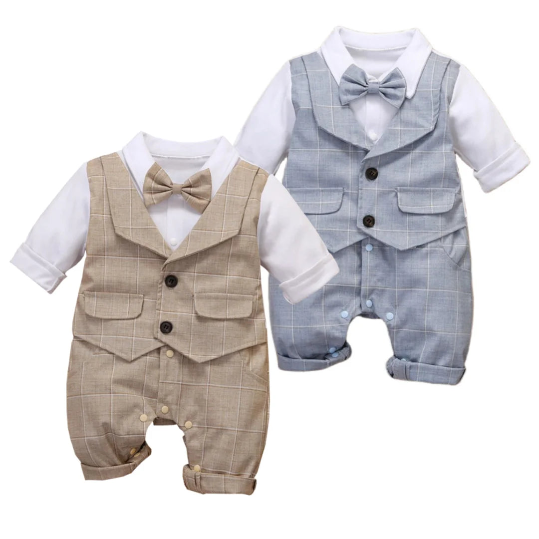 Stylish Toddler Formal Outfit | Classic Cotton Plaid Suit Set