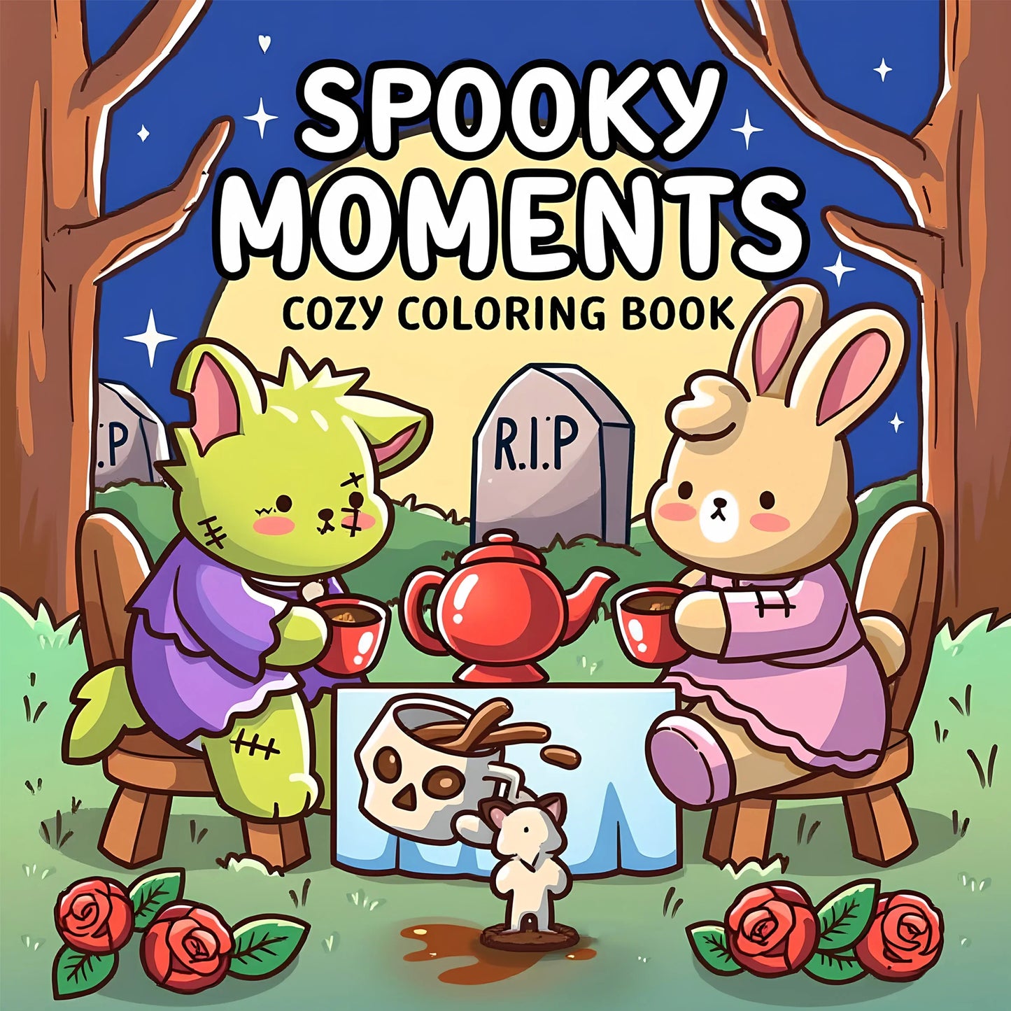 Adult Cat Moments Coloring Book | Relaxation & Fun Gift