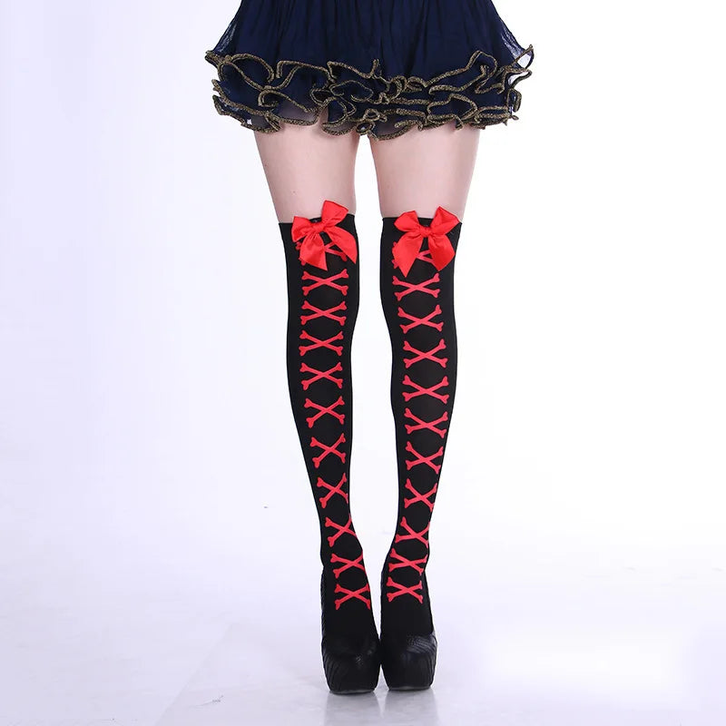Gothic Knee-High Socks | Dark Festival & Cosplay Stockings