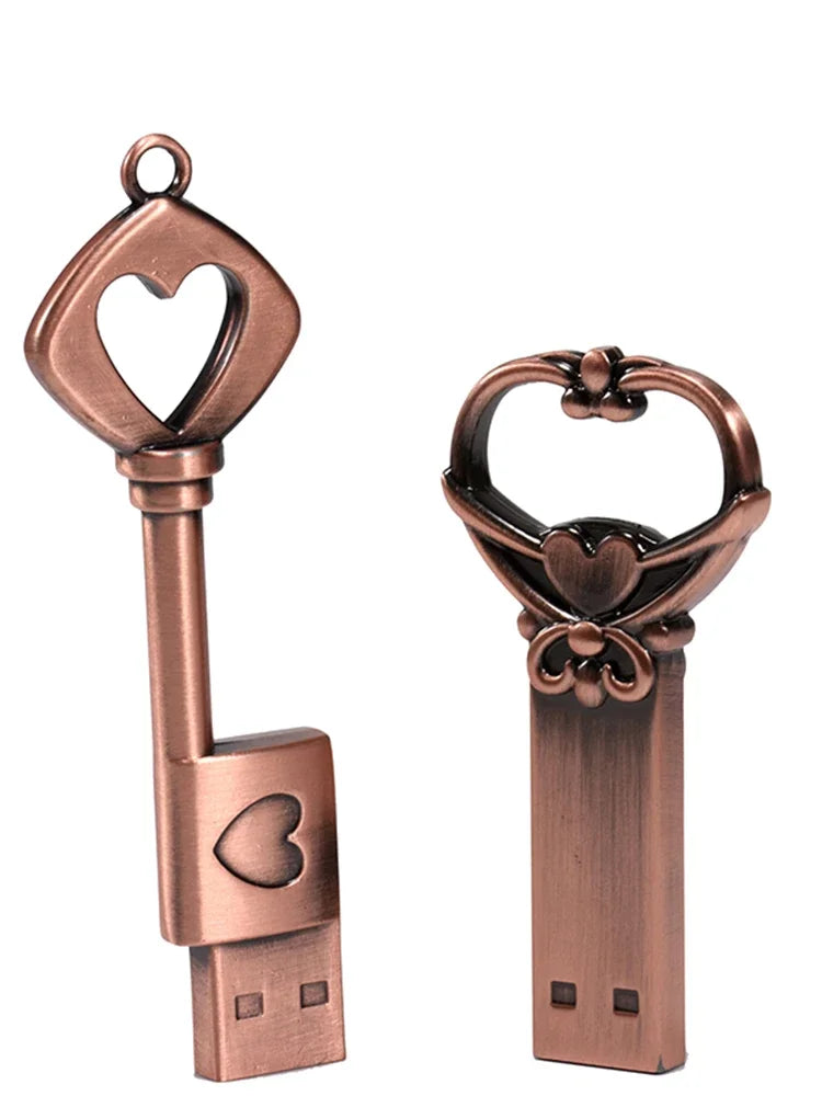 Creative Metal Love Heart USB Flash Drive | Stylish Memory Stick