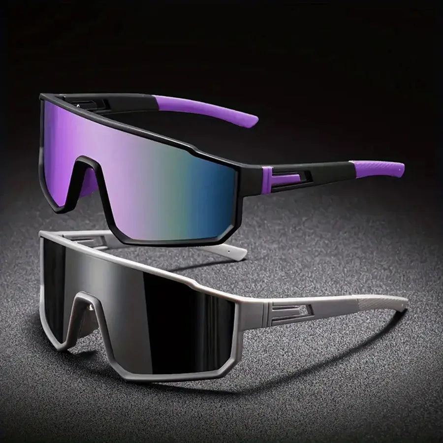 Gafas de sol de ciclismo extragrandes para hombre | Gafas coloridas a prueba de viento