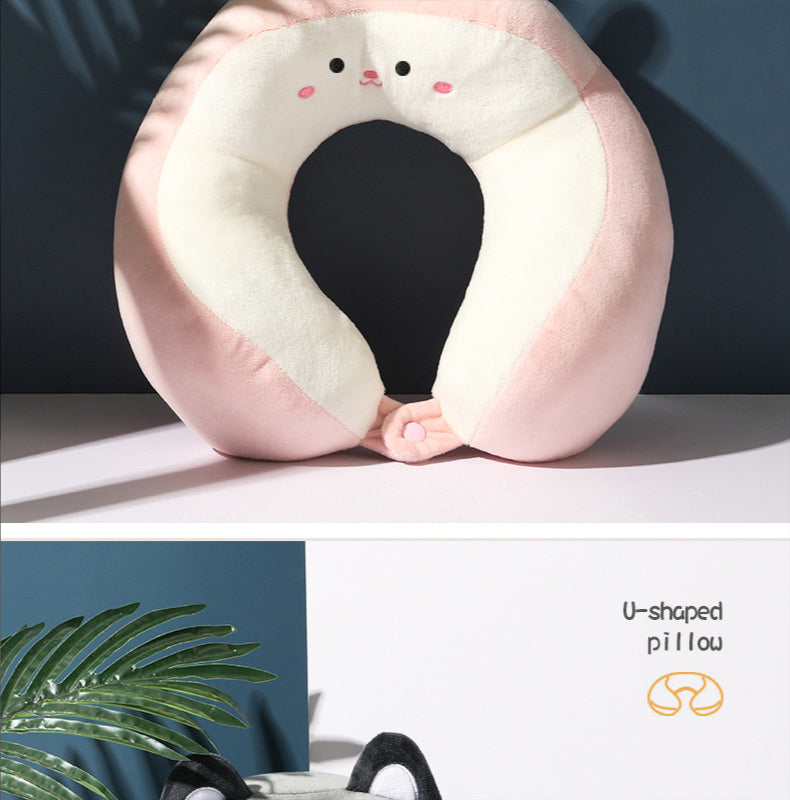 U-Shaped Cartoon Neck Pillow | Perfect for Car & Office Naps