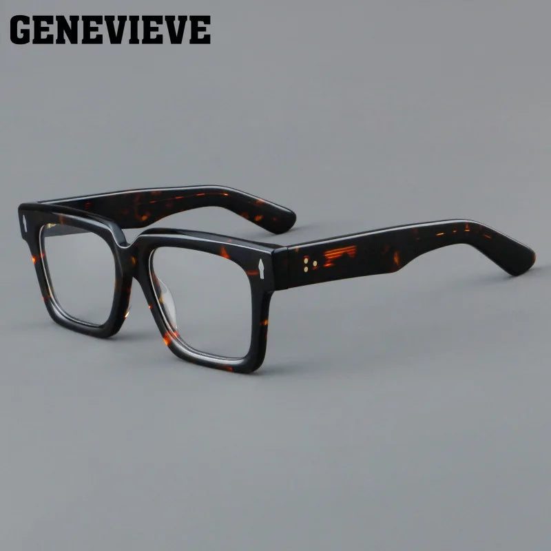 Customizable Retro Geometric Square Anti-Blue Light Eyewear