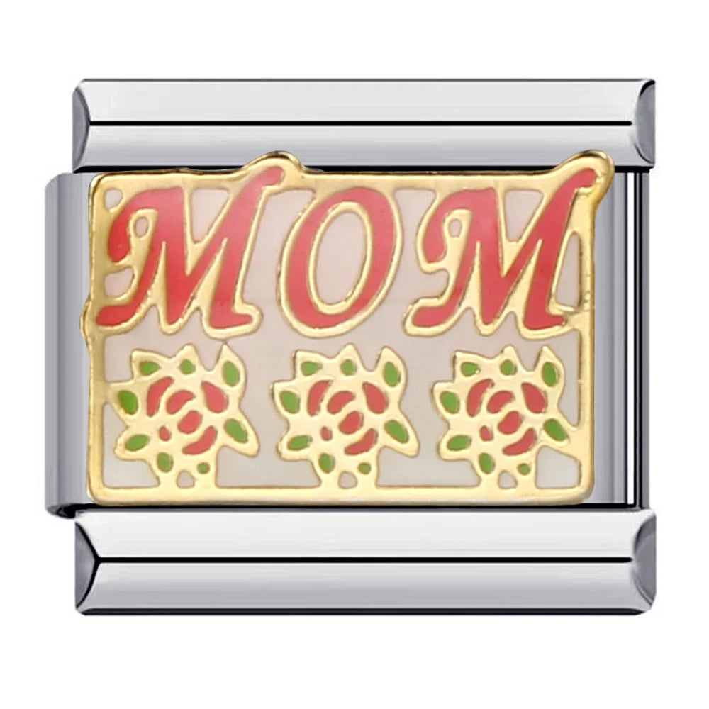 DIY 9mm Letter Stainless Steel Charm | Unique Mother's Day Gift