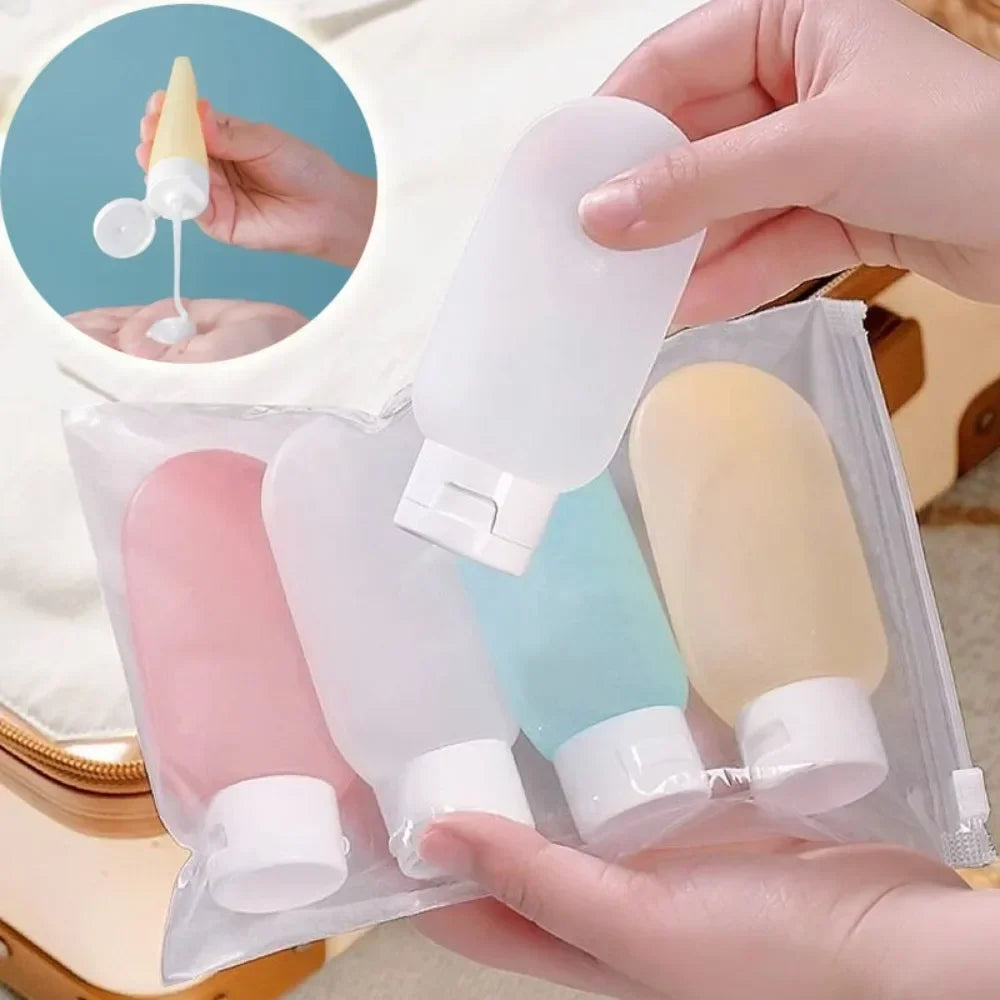 4Pcs 60ml Travel Bottle Set | Refillable Cosmetic Containers