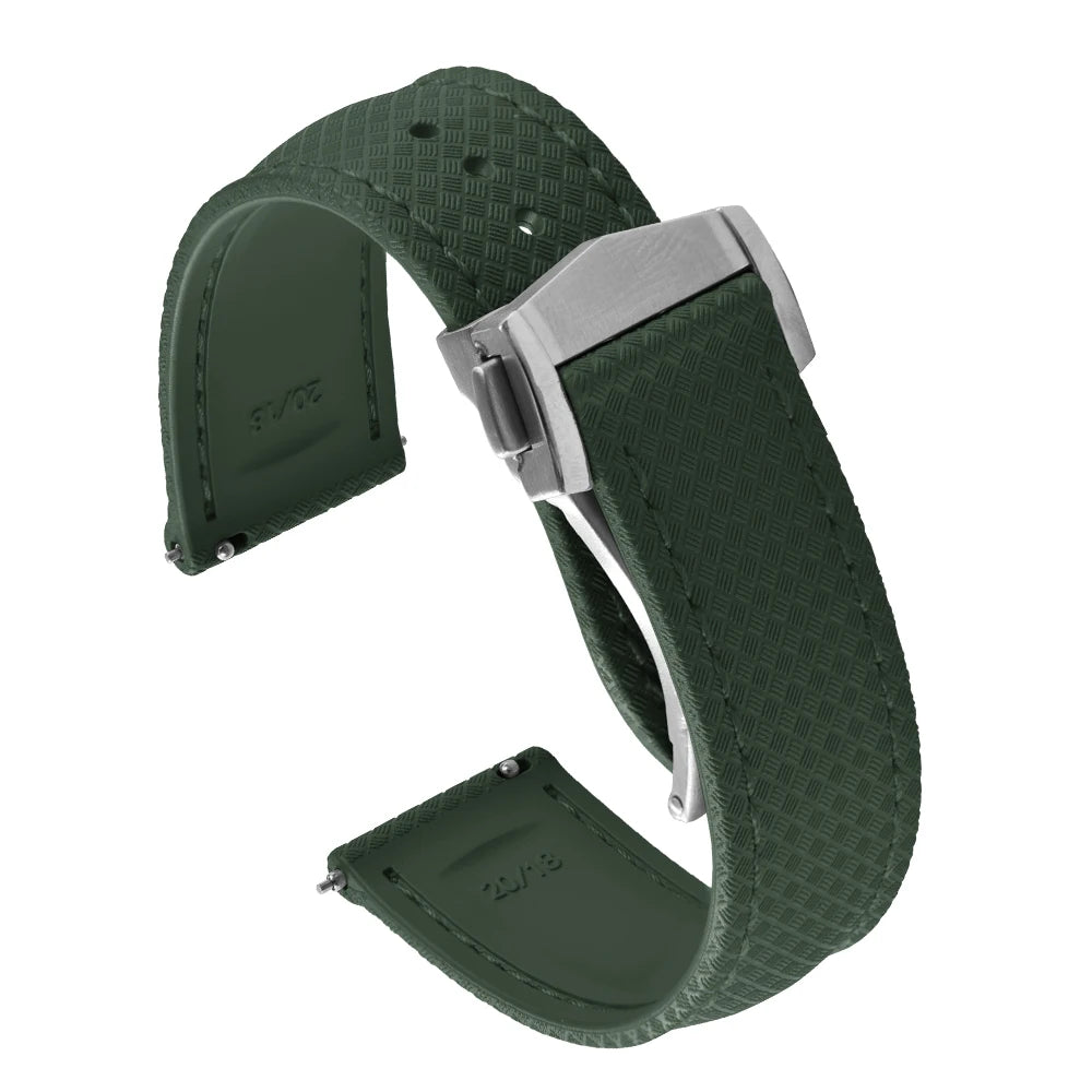 Universal Tropical FKM Rubber Watch Strap | Quick-Release Dive Bracelets