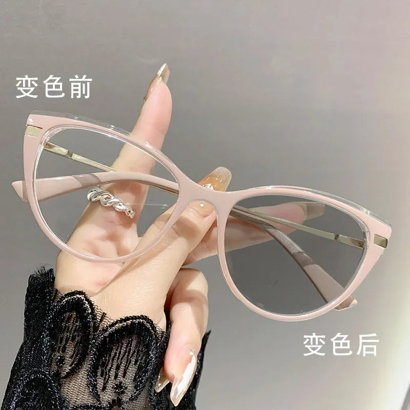 Stylish Cat Eye Myopia Glasses | Anti Blue Light Protection