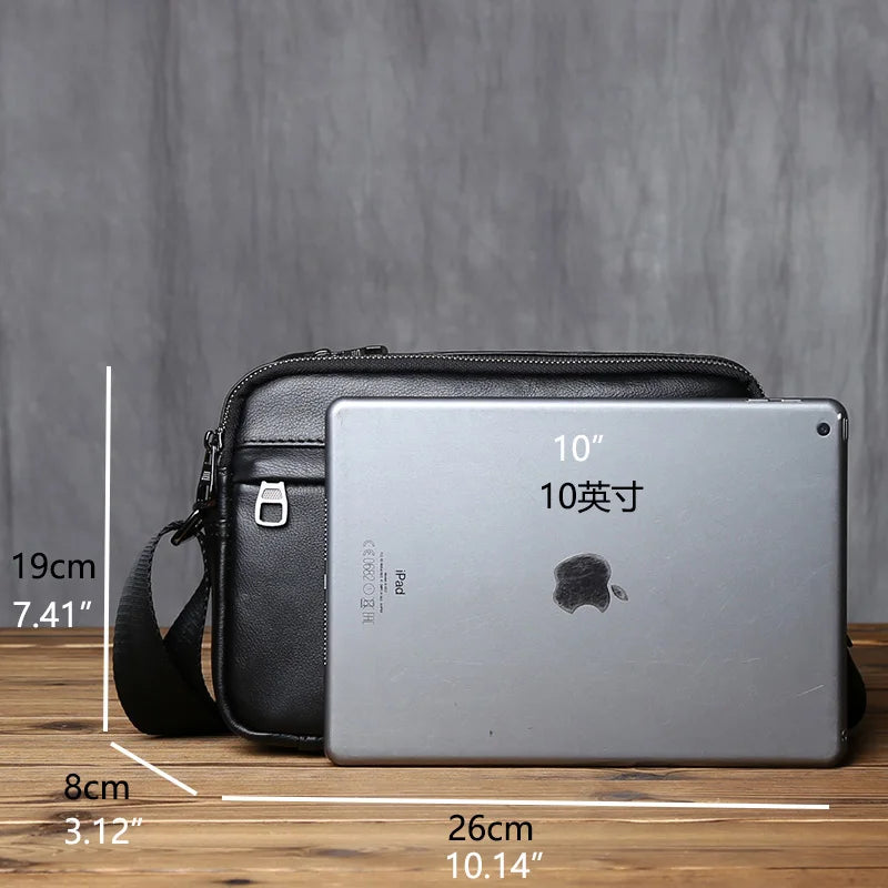 Casual Leather Shoulder Bag for Men | Stylish Large Capacity Messenger