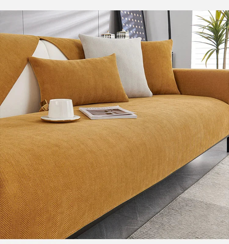 Universal Chenille Fabric Non-Slip Sofa Seat Cover | Home Decor