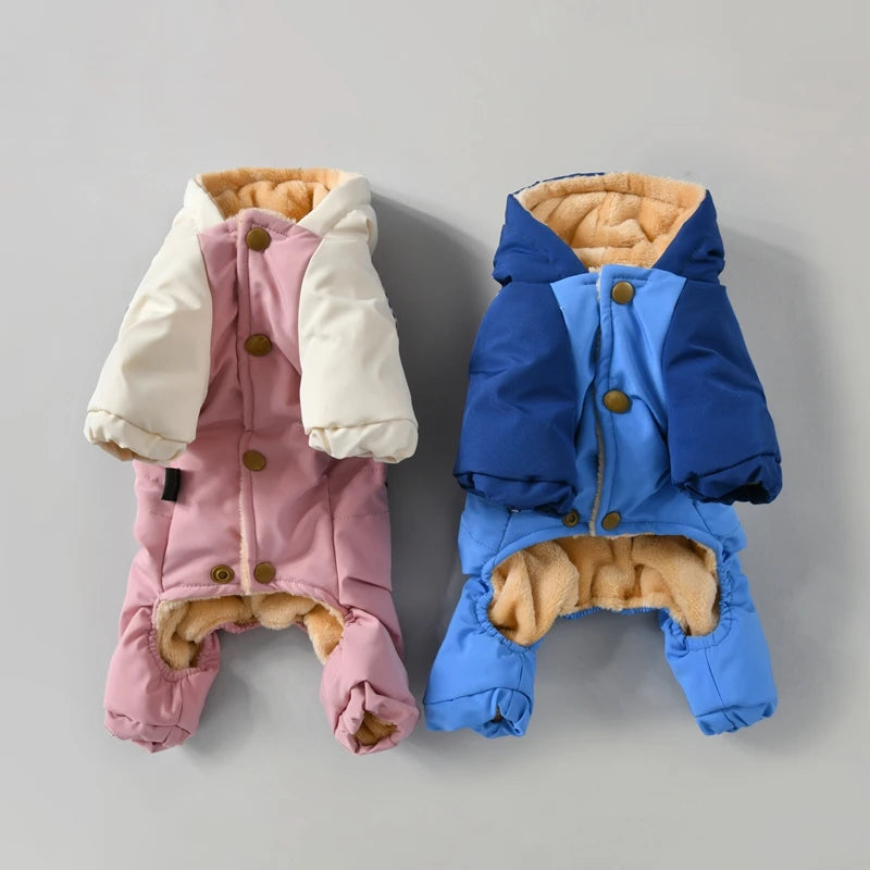 Winter Dog Hoodie Overall | Cozy Snowsuit for Small & Medium Breeds