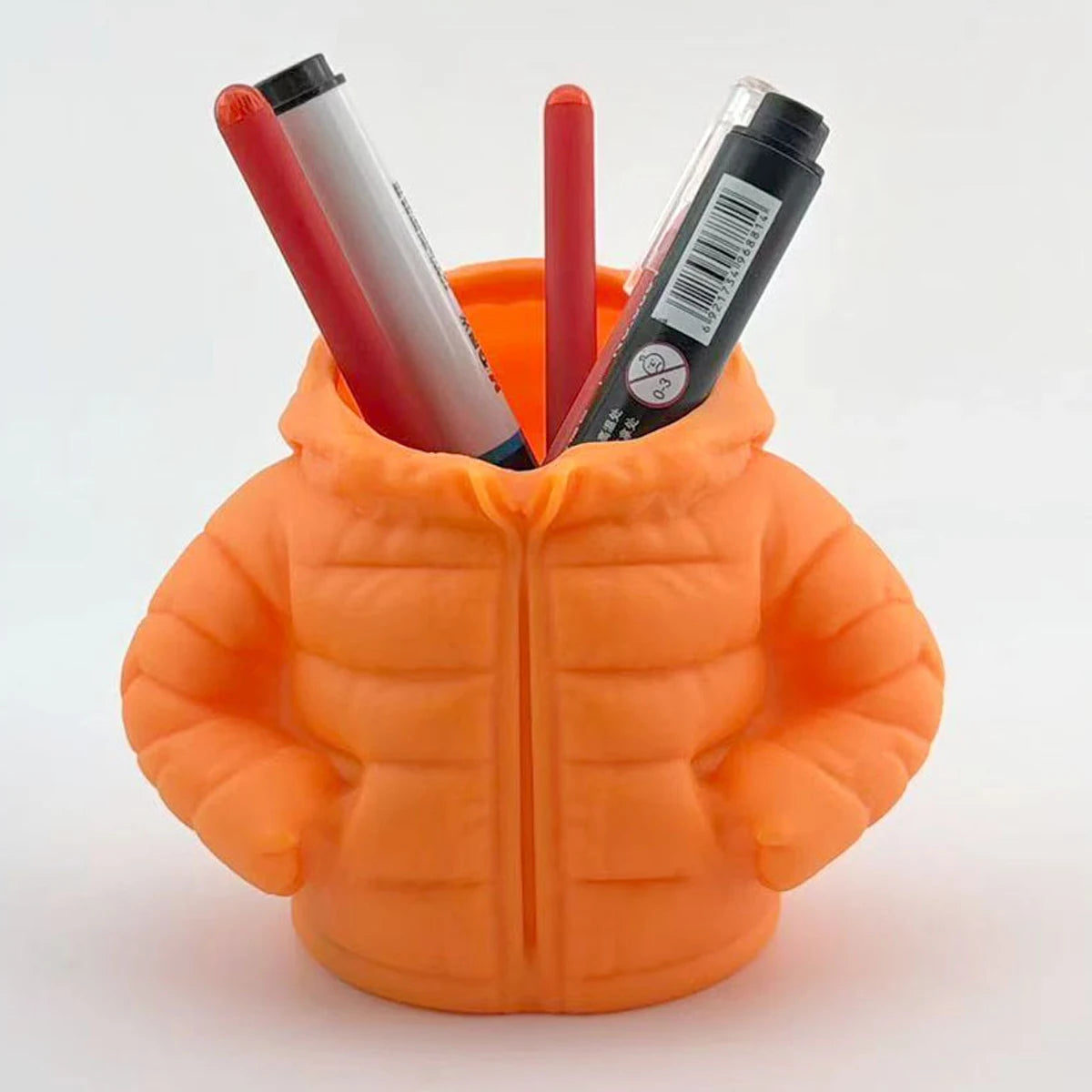 Creative Down Jacket-Shaped Pen Holder | Unique Desktop Organizer