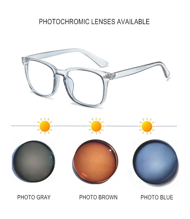 Gafas de sol retro de montura cuadrada con protección contra la luz azul y estilo