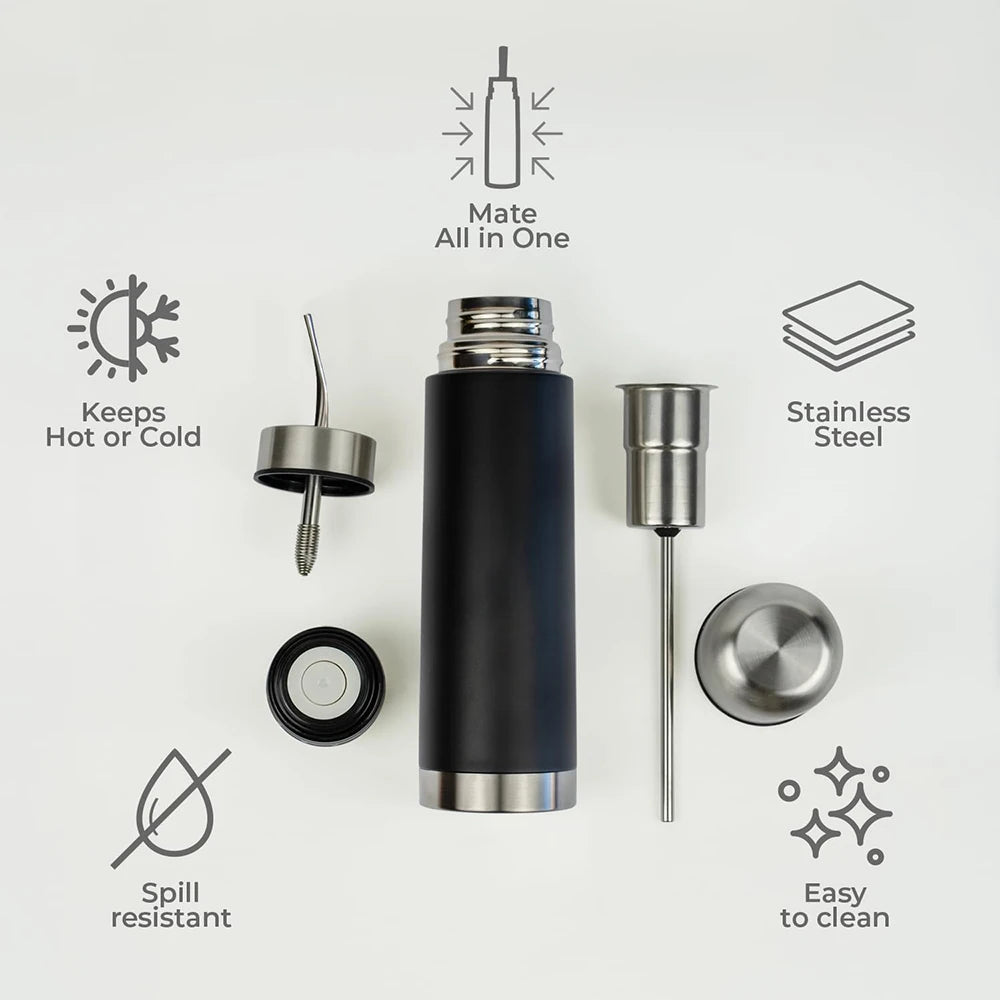 2-in-1 Thermal Mate Cup with Built-in Bombilla | Yerba Mate Thermos