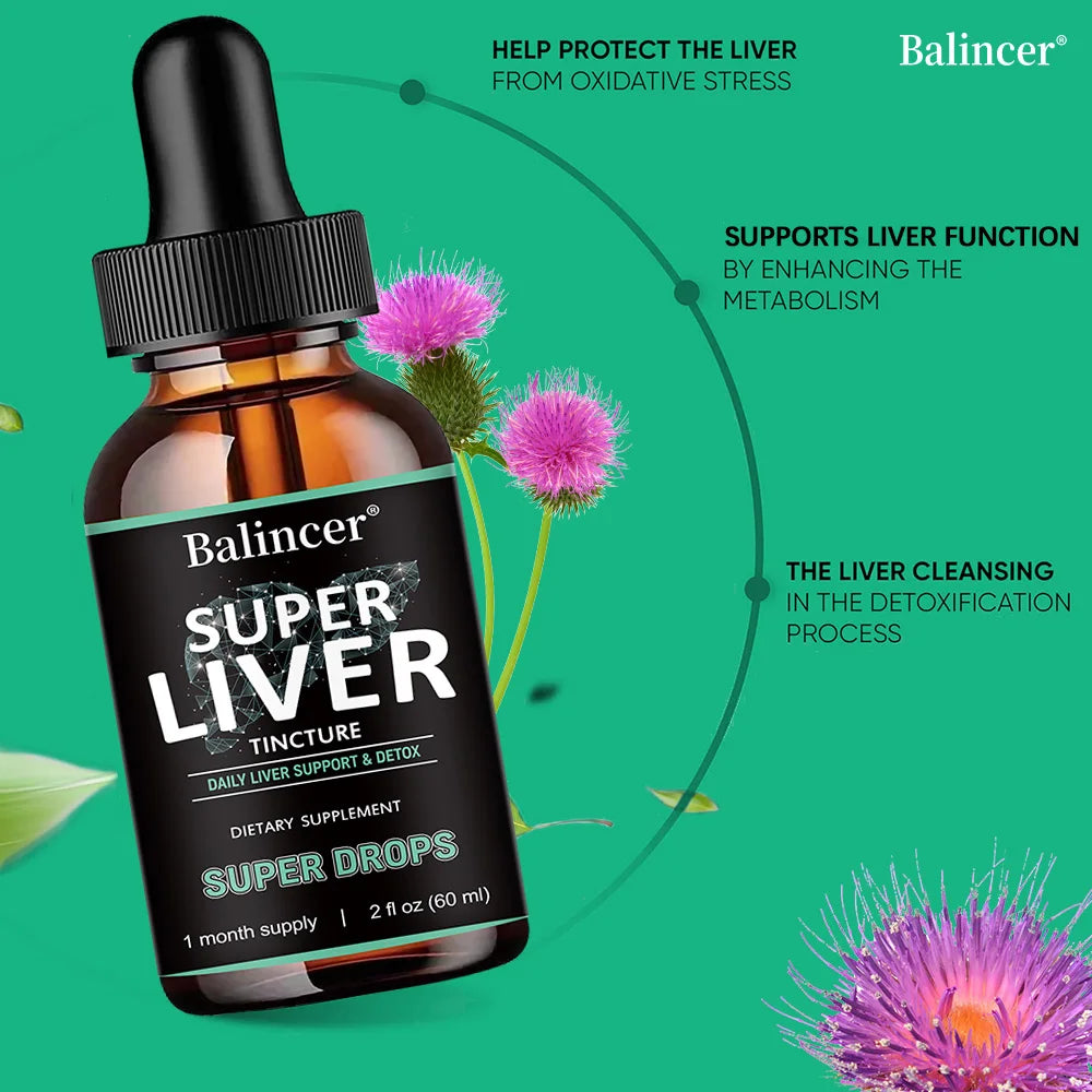 All-Natural Liver Support Liquid Drops with Milk Thistle