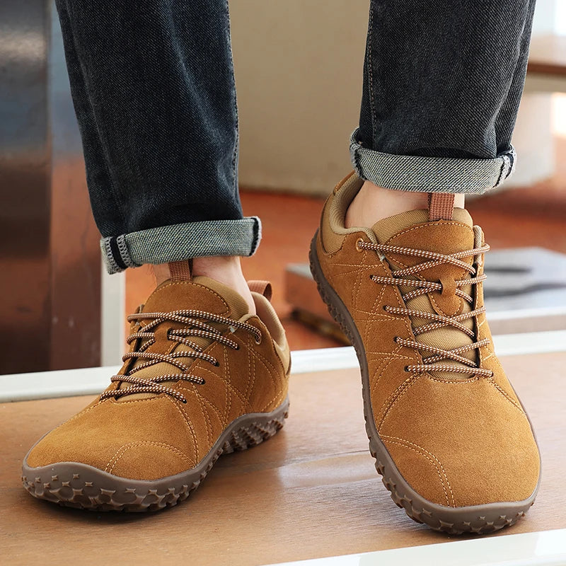 High Quality Leather Sports Shoes for Wide Feet | Anti-Slip Design