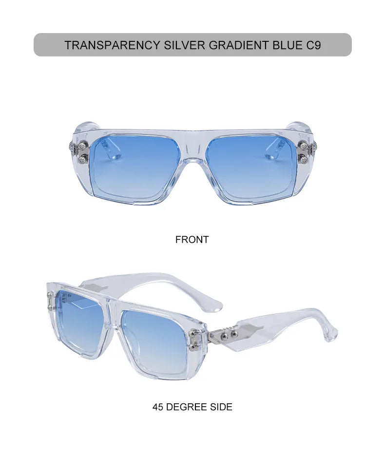 Polarized Steampunk Square Sunglasses for Men | Trendy Fashion Eyewear