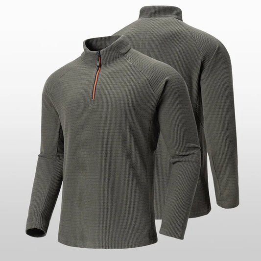 Men's Tactical Grid Fleece Pullover | Comfortable Warm Layer