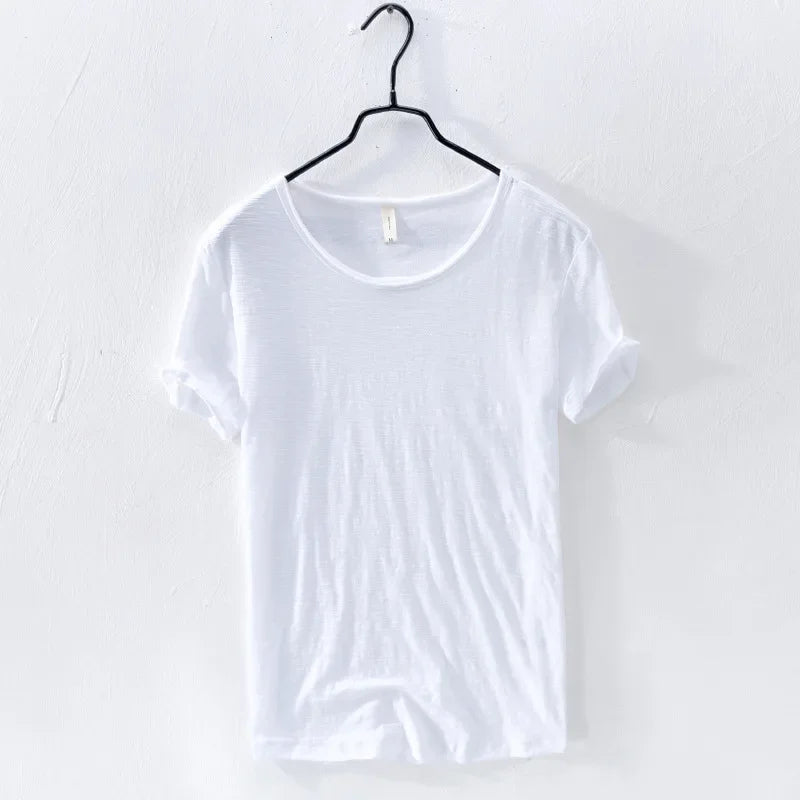 Men's Retro Raw Edge T-Shirt | Lightweight & Breathable Casual Top