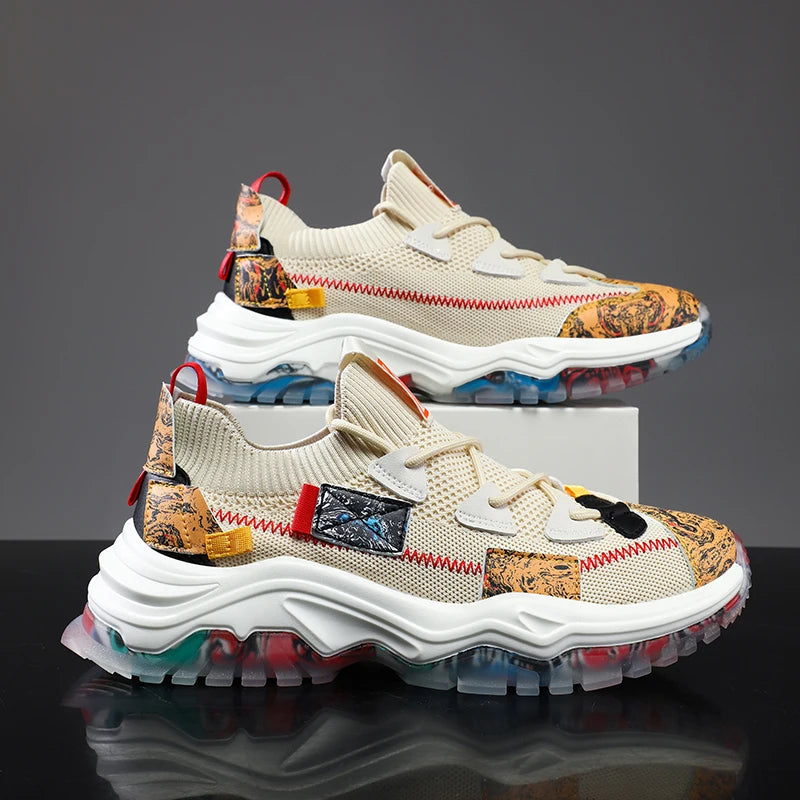 Luxury Men's Casual Sneakers | Versatile Fashion Platform Shoes