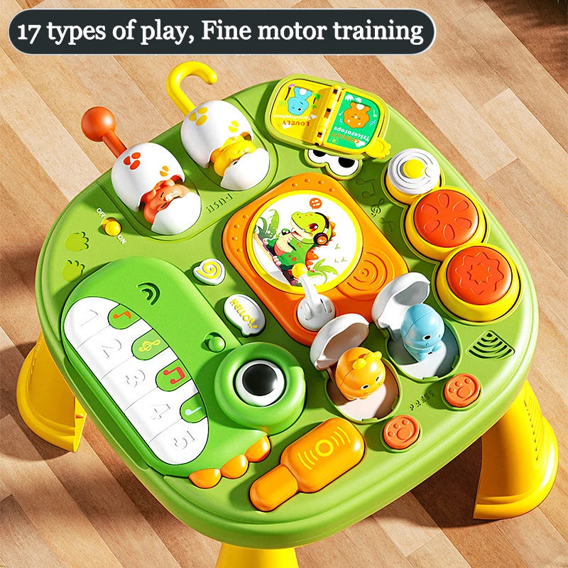 Multi-Functional Educational Dinosaur Music Learning Table Toy