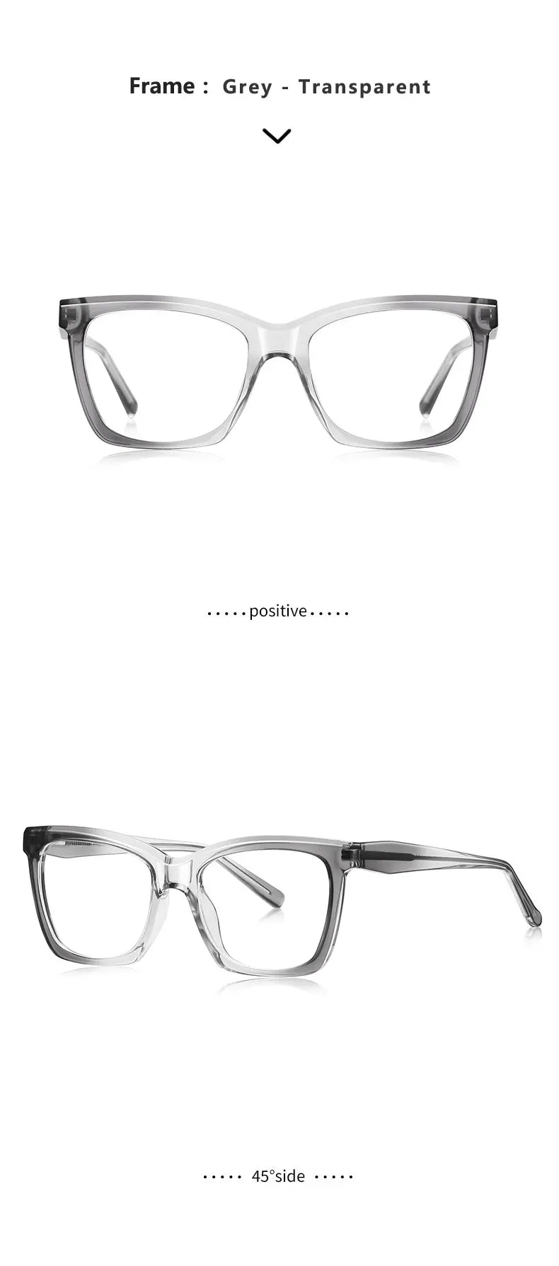 Stylish Large Frame Women's Anti-Blue Light Reading Glasses