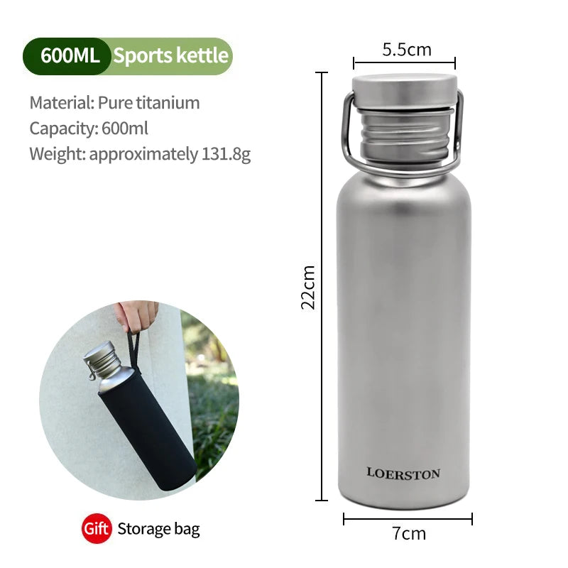Durable Titanium Water Bottle for Outdoor Adventures | Sports Cycling Hiking